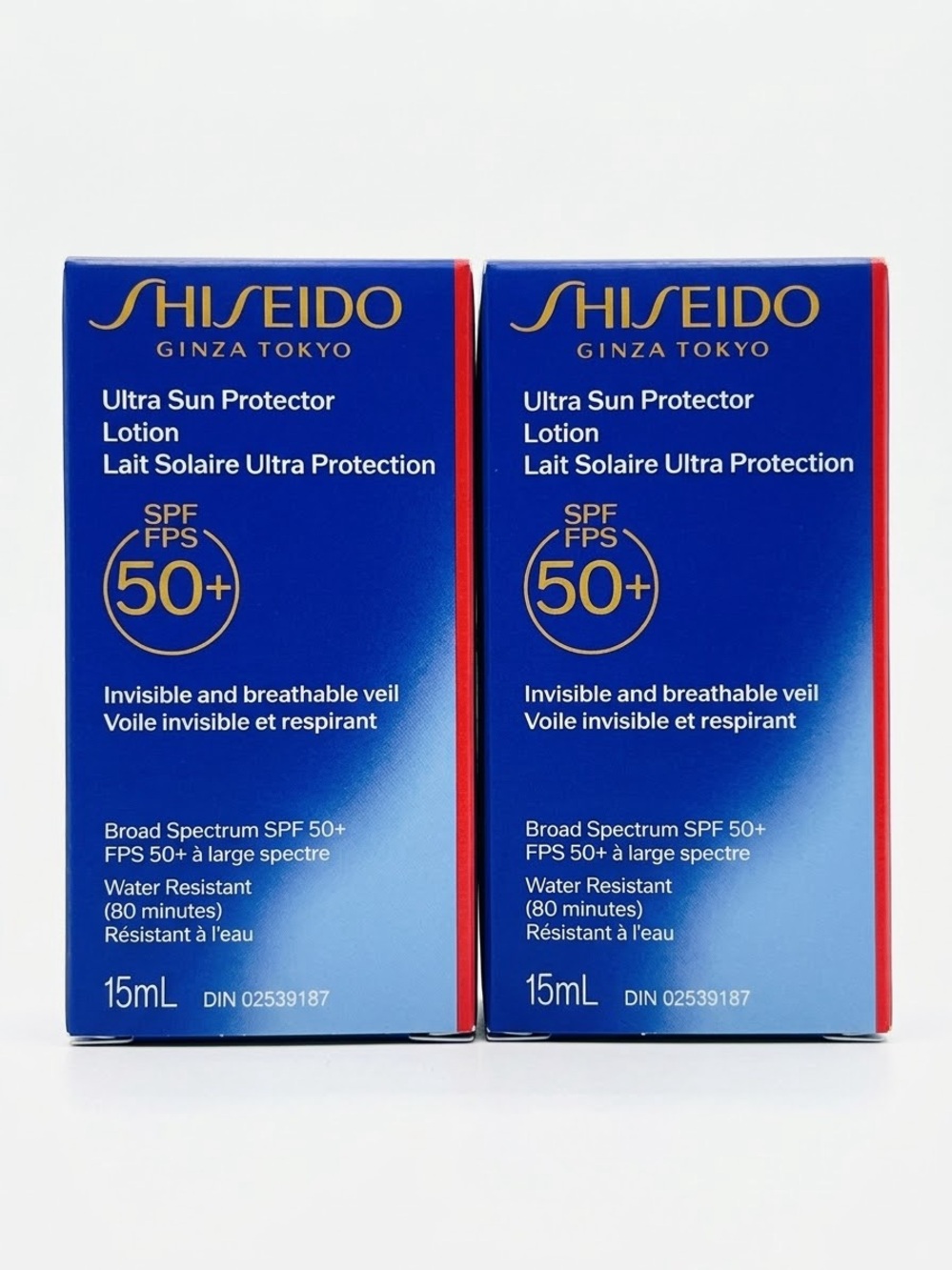 NEW Set of 2 Shiseido Ultra Sun Protector Lotion SPF 50+ 15ml